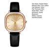 Student Uhr Quadratisches Zifferblatt Kunstleder Armband Quarzwerk Elegante Frauen Damen Armbanduhr Modeschmuck Geburtstagsgeschenk