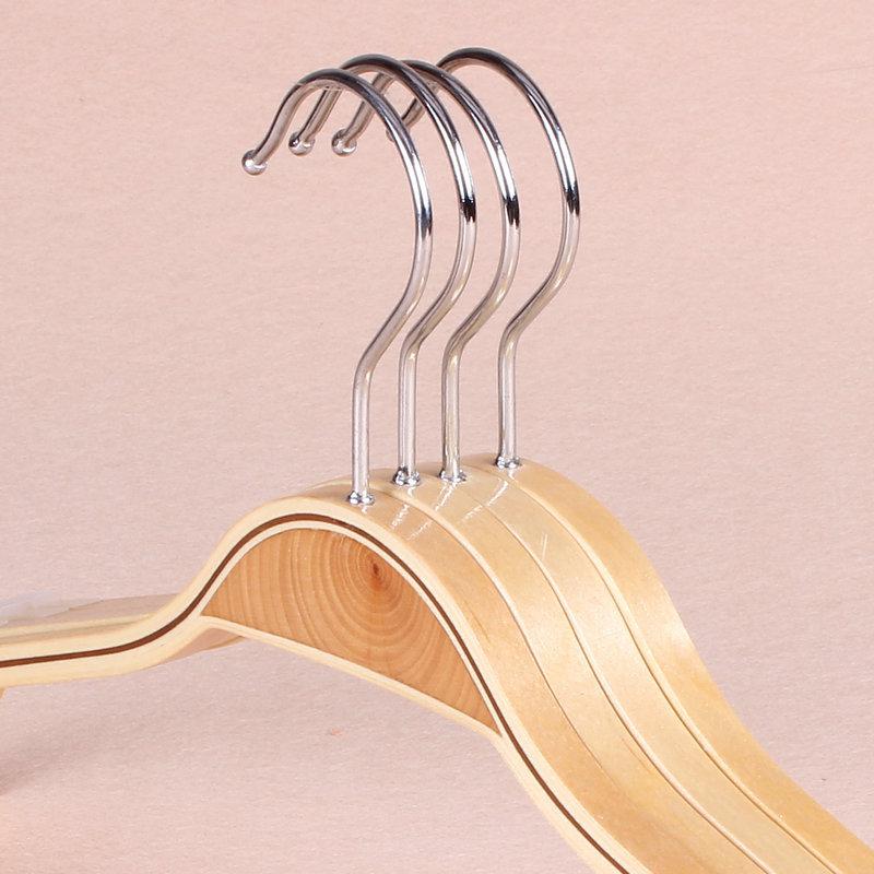 Wooden Clothes Hanger for Coats Suits Dress 5 PCS 42CM  Dry and Wet Anti-Slip Hanger Closet Space Saving Organizer Hanger