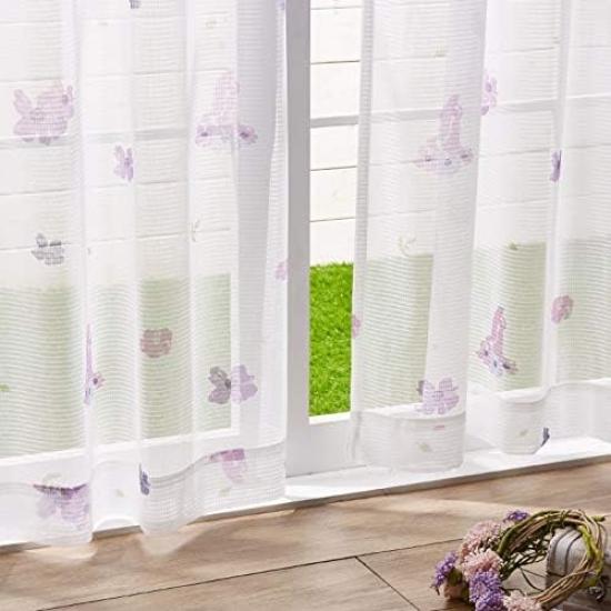 Disney Tangled Set of 4 Blackout 2 Lace 100cm Wide x 135cm Machine Character Disney Sizes Curtains, (2 Curtains, Curtains), Long, Washable, Princess,