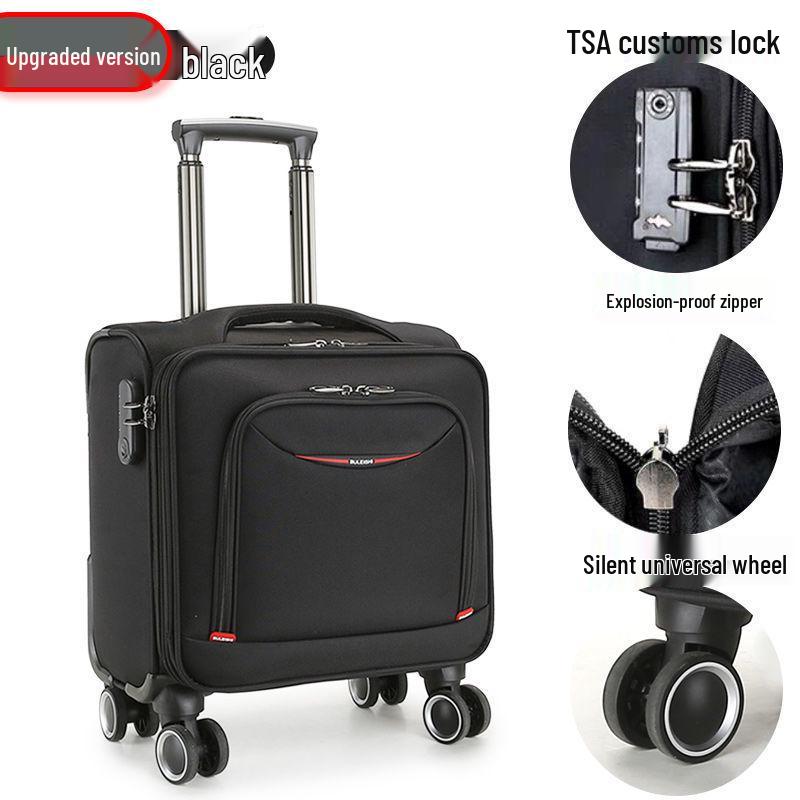 18" Carry-On Suitcase with Universal Wheels, Business Password Case, Lightweight 16", 14", 20" Travel Suitcase, Compatible with Spring Airlines
