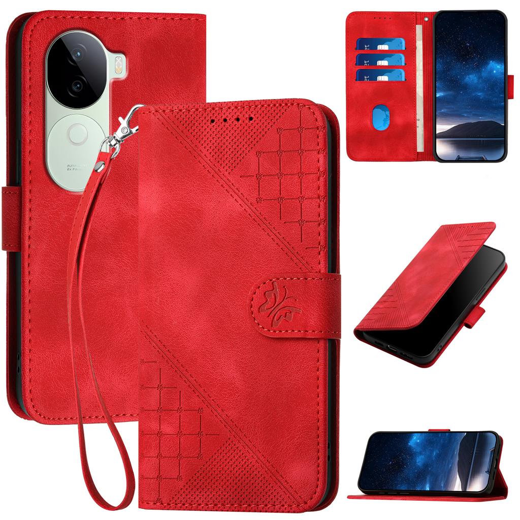 YX0080 For vivo V40e 5G/iQOO Z9s 5G Case Butterfly Imprint Leather Wallet Phone Cover