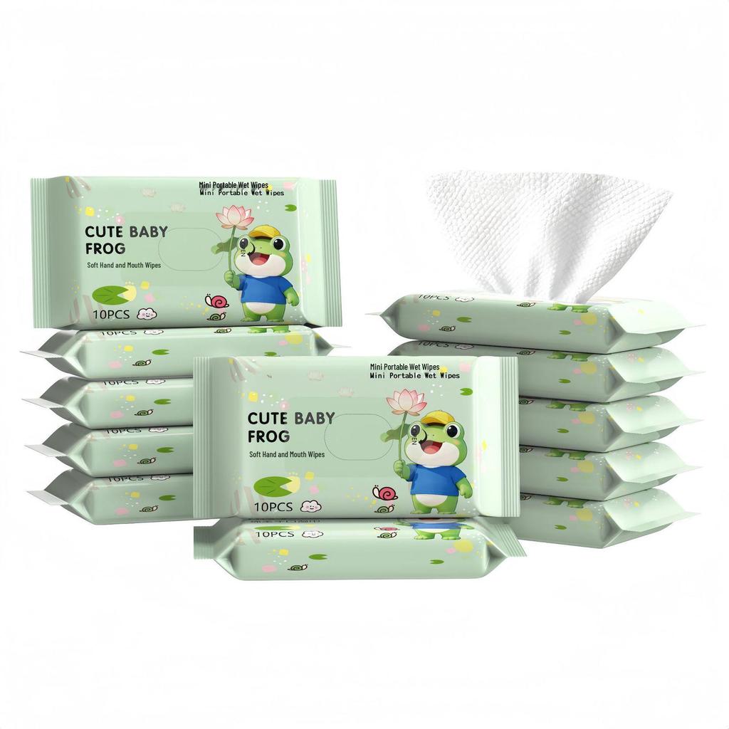 Portable Baby Hand & Mouth Wipes - Pure Water, Disposable Infant & Toddler Wet Wipes