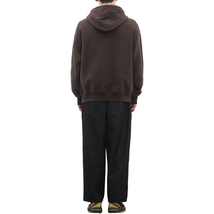 Loose Fit Letter Hoodie Long Sleeve Sweatshirt Men tops Brown LE2204HD02BR