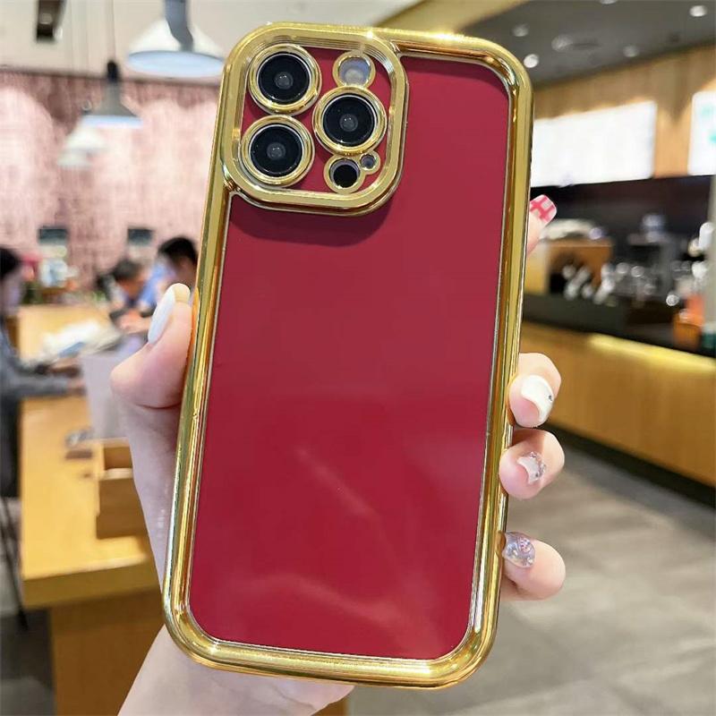 For iPhone 15 Pro Max Luxury Electroplated TPU Phone Case For iPhone 14 13 12 11 Pro Max X XS XR XS Max 8 7 Plus Shockproof Cover
