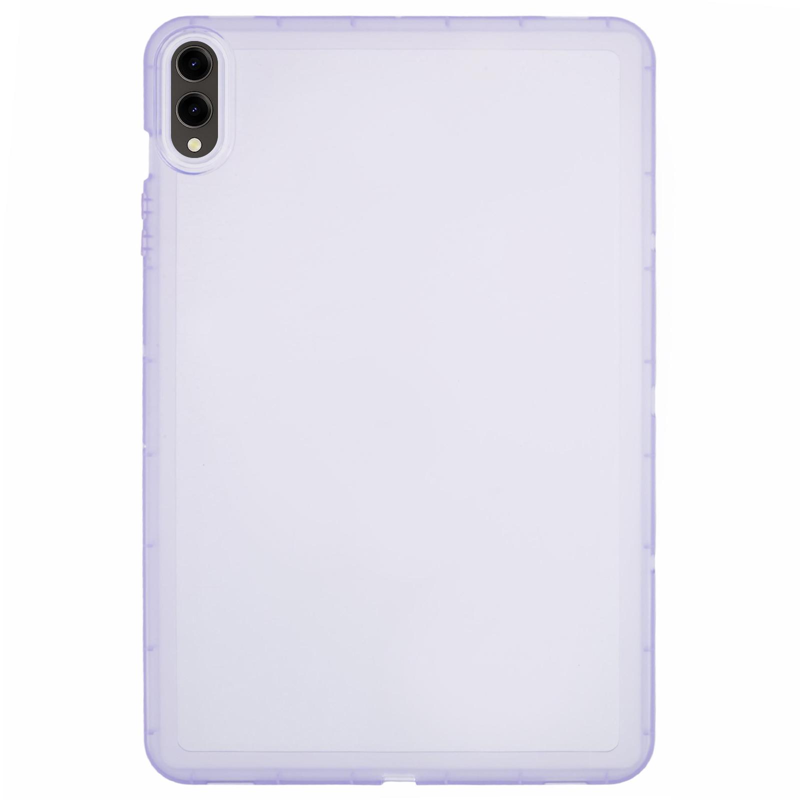 

For Samsung Galaxy Tab S9 FE+/Tab S9+ Case TPU Shockproof Transparent Cover Purple