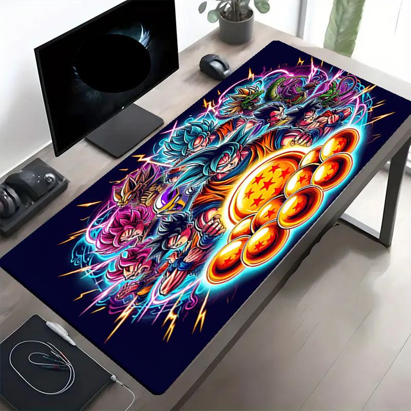 Dragon Ball Print Mouse Pad, Anti‑Slip Desktop keyboard Mat, for PC Laptop Gaming Working Daily Use, Cool Festival Surprise Gift