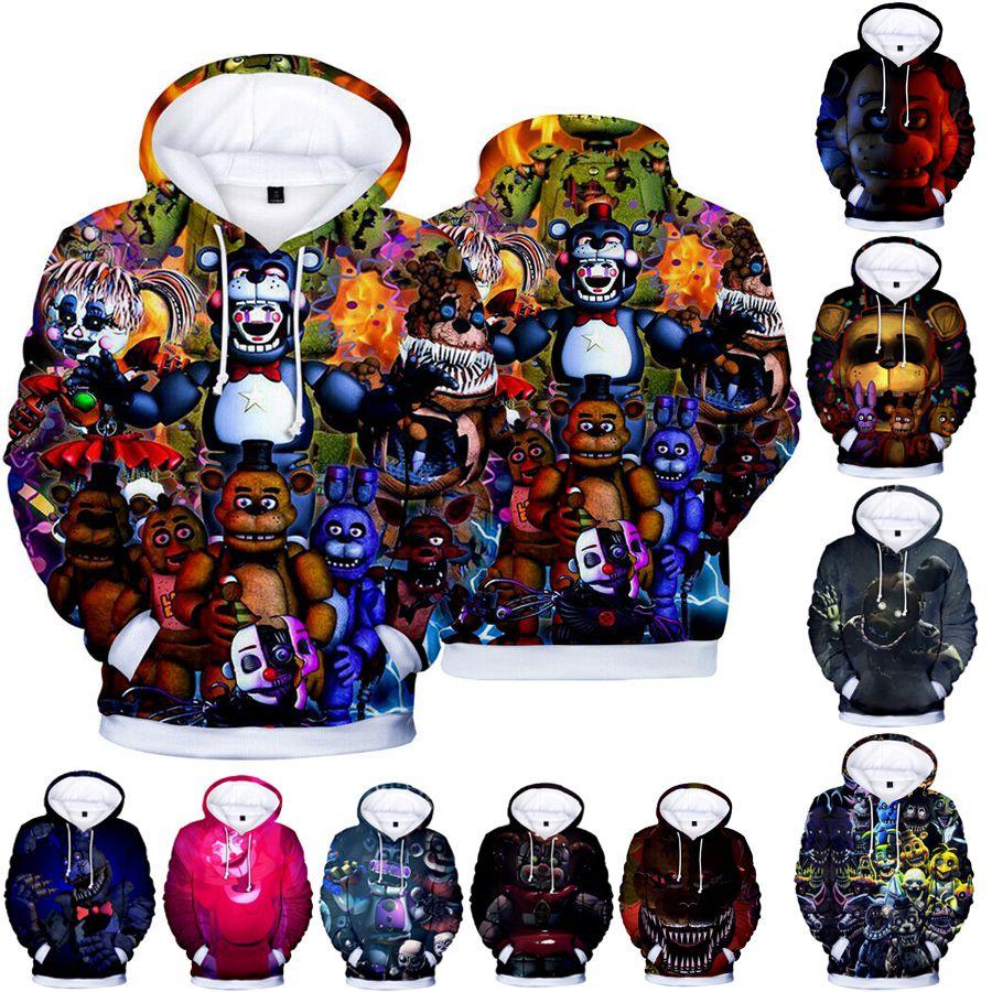 Cozy Anime Five Nights At Freddy's Hoodie Pullover With Soft Comfortable Fabric