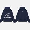 Felpa con cappuccio oversize unisex con stampa di lettere vestibilità ampia pullover casual autunno