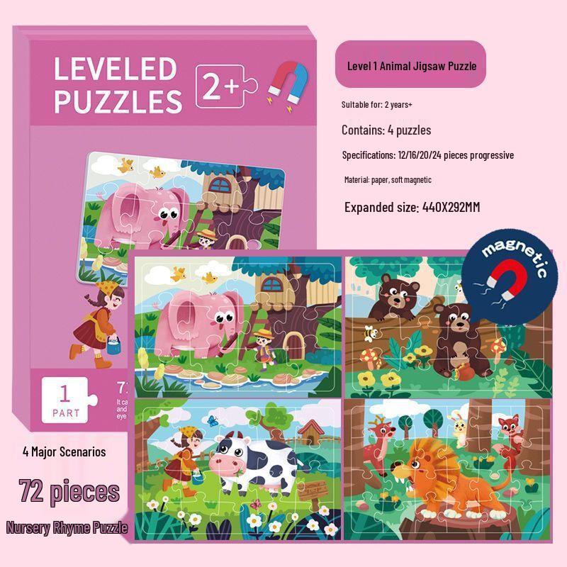 Large Format Magnetic Princess & Animal Puzzle