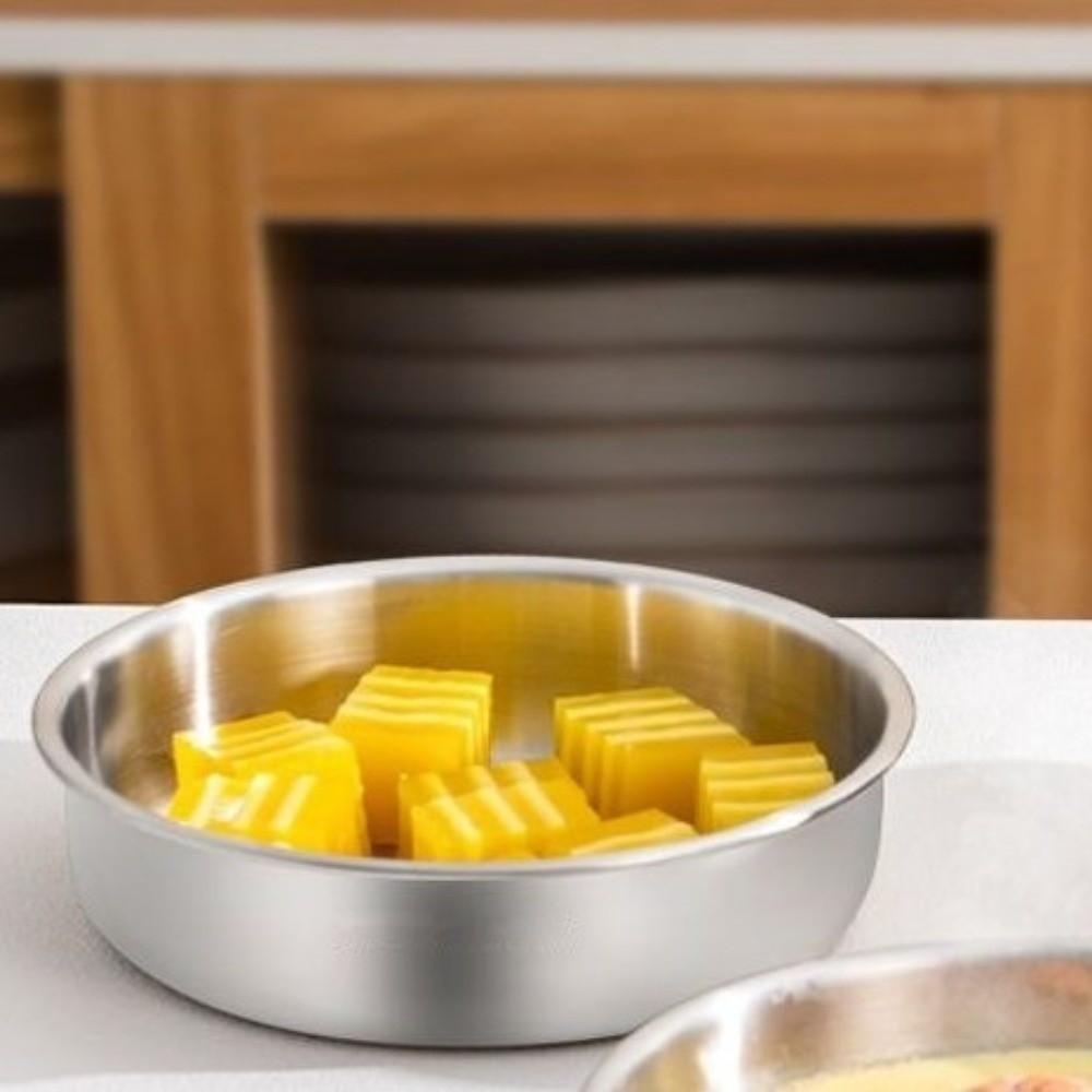 Large Capacity Steamed Egg Bowl Fall-resistant Rust-proof Stainless Steel Bowl Nonstick with Lids Rice Bowl Food Storage