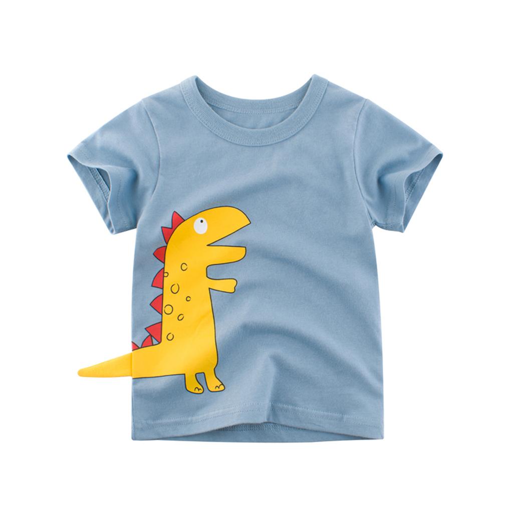 Unisex Baby T-Shirt Cotton Cute Cartoon  Print Tops For 1-7 Years Old