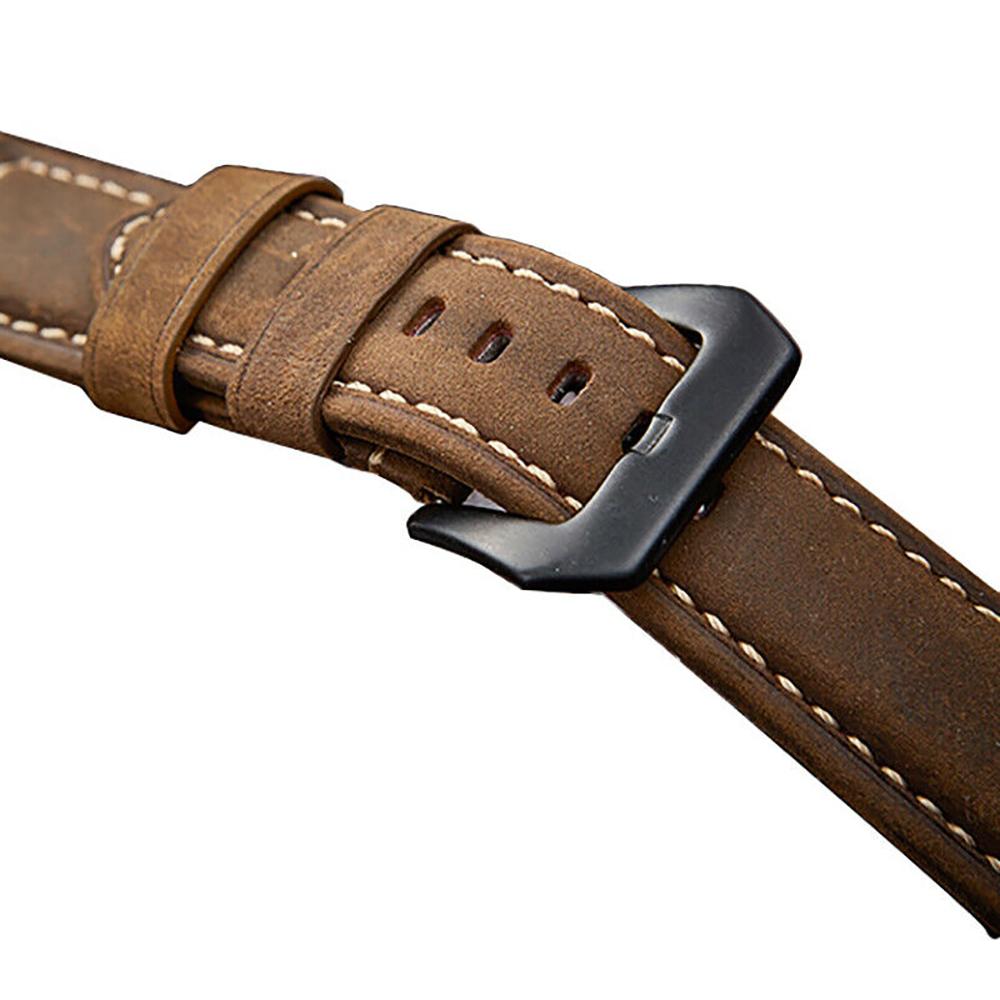 Premium leather Watch Band for Men Women 22mm 24mm 26mm Crazy-Horse leather Watch Strap Replacement Belt bracelet