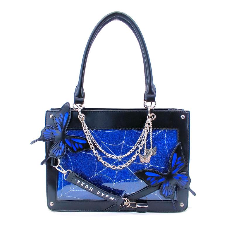 Dark style maze butterfly pain bag Toth girl holding the cross-body bag