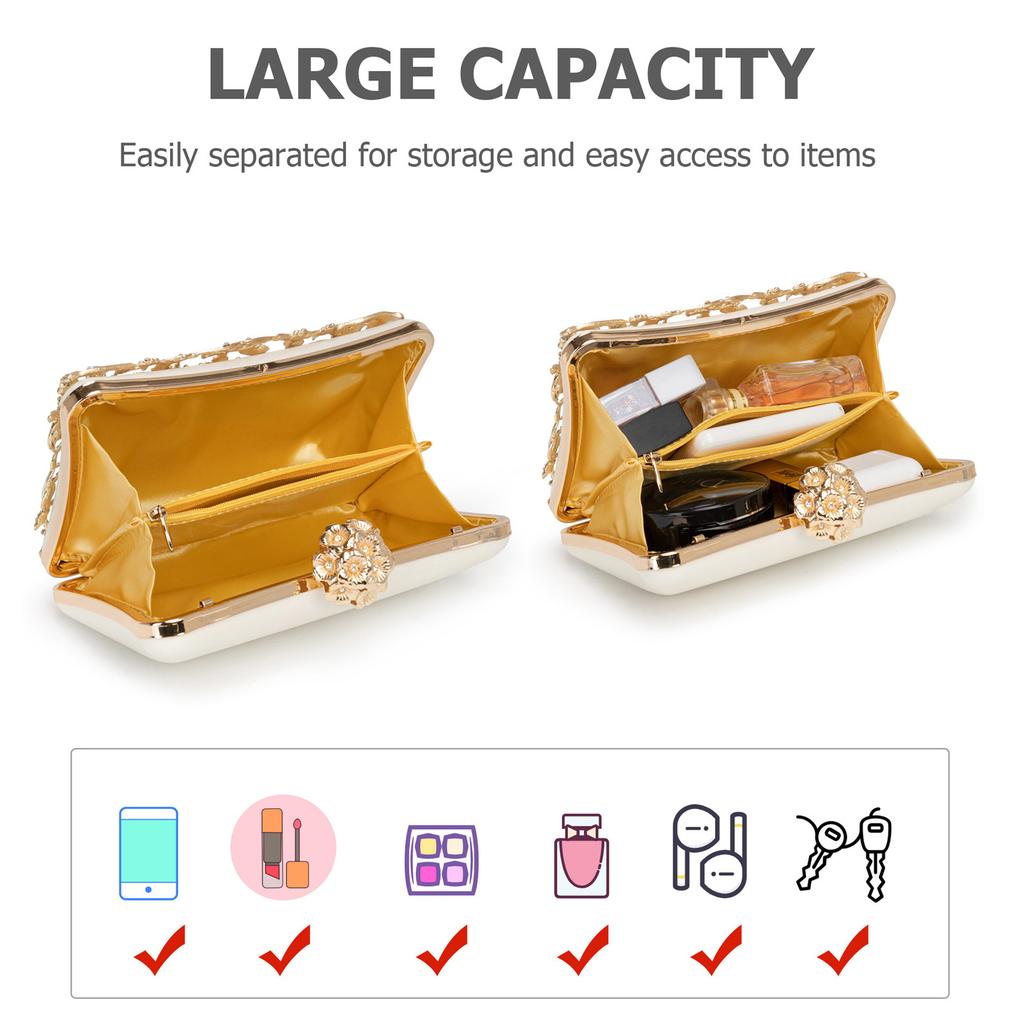 Evening Bag Clutch Purses For Women Rhinestones Purse Sparkling Party Shoulder Handbag Wedding Bag With Chain