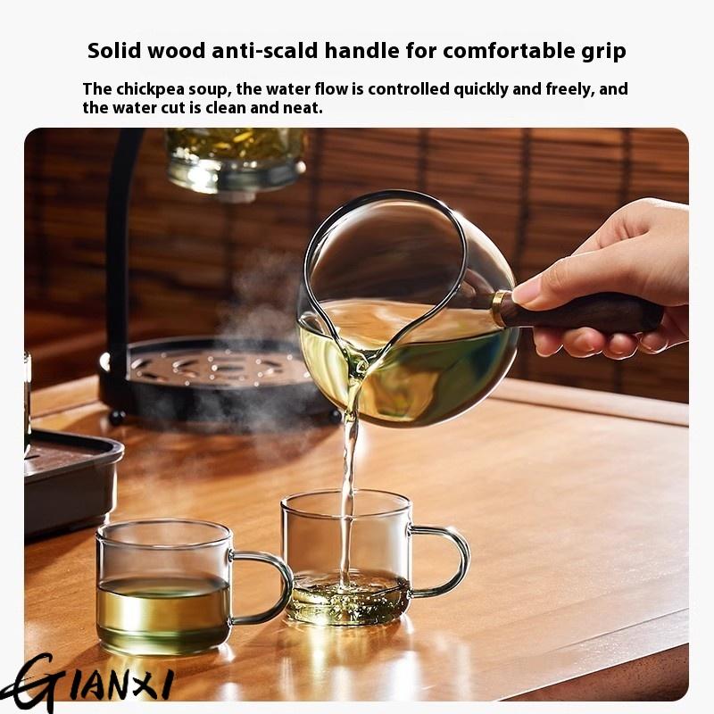 Gianxi Tea Sets Tea Separation China Kung Fu Tea Set Tea Infuser Teapot For Tea Home Glass Semi-Automatic Teapot Coffee Pot