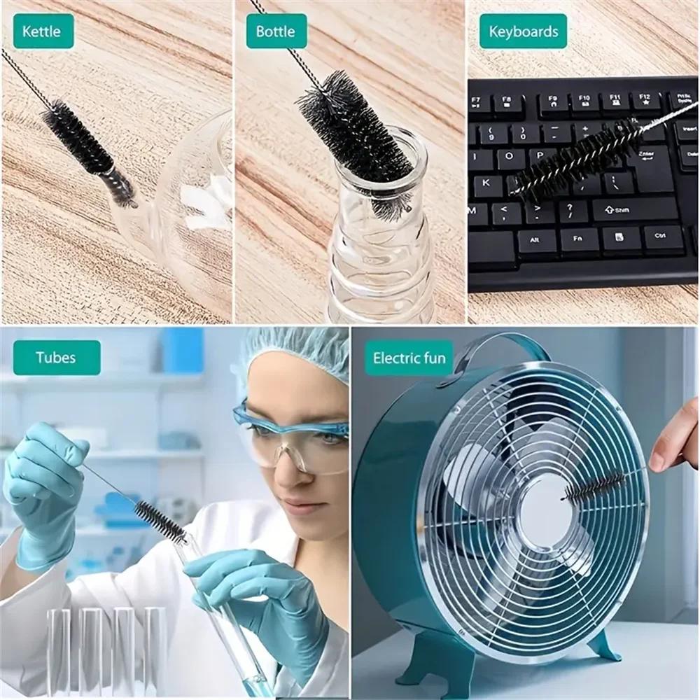 Brosses de nettoyage pour bouteilles, 10 pièces, paille réutilisable brosse de nettoyage multifonctionnelle pour bouteilles