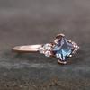 1pc Women's Exquisite Promise Ring, Luxurious Synthetic Zircon Decoration, Suitable for Daily Wear and Holiday Gift Giving