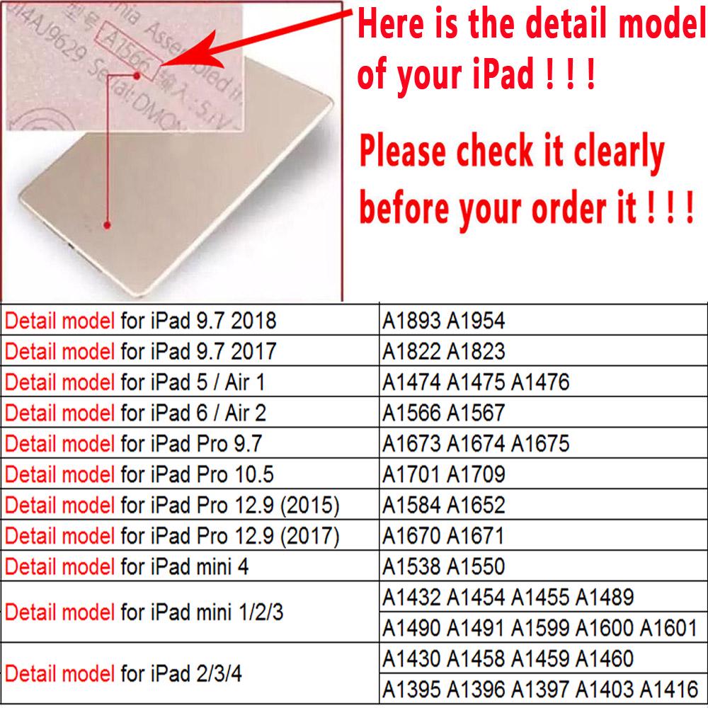 Case For iPad 2 3 4 Folio Flip PU Leather Cover for iPad Case Retina DISPLAY Ipad 5 6 7 8 9.7 10.2 10.5 Stand Pencil Holder Case