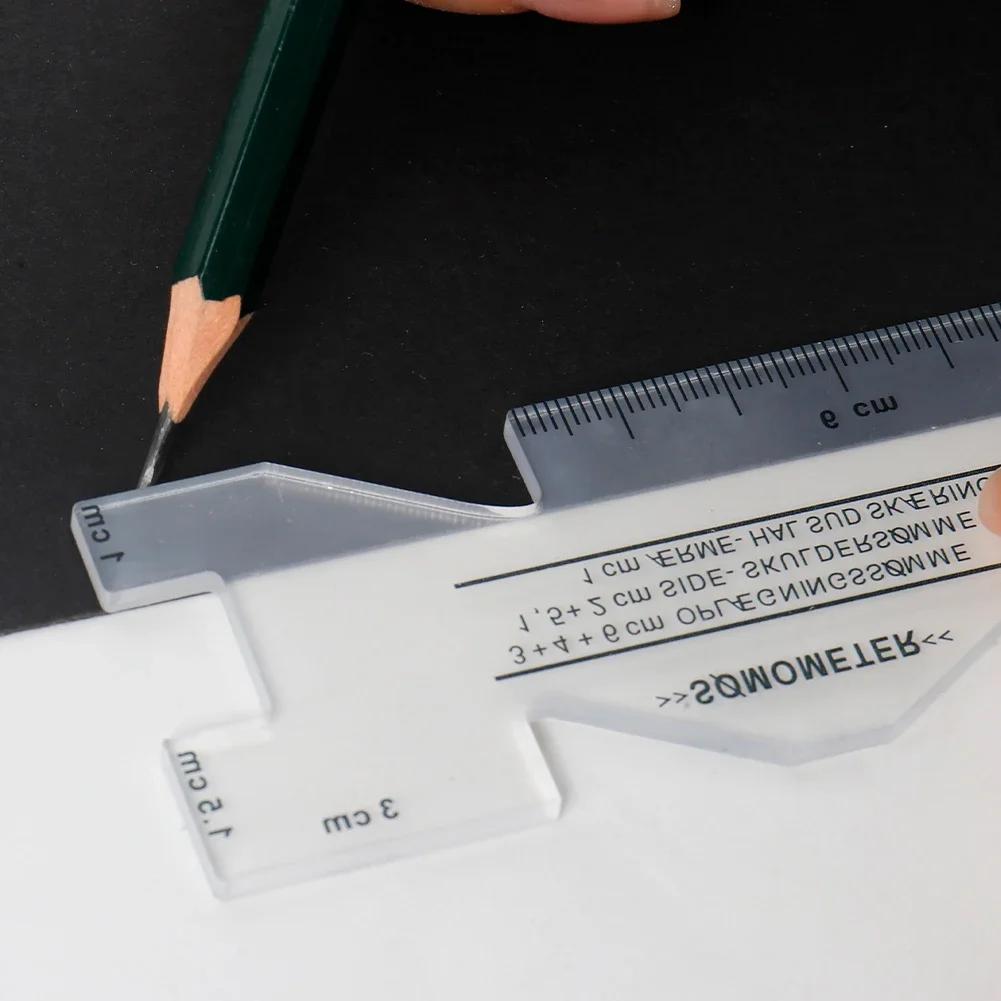 Precision Seam Measuring Gauge Fabric Marker Metal Quilting Tailor Ruler Template Sewing Ruler DIY Patchwork Craft Accessories