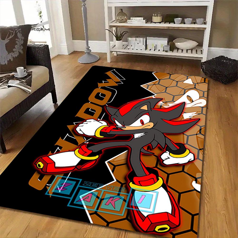 Shadow The Hedgehog Art Print Decoration,Carpet,Living Room,Bedroom, Non-slip,Square rug