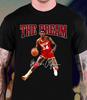 NEW Hakeem Olajuwon Dream Signed Black T-shirt Short Sleeve JJ4206