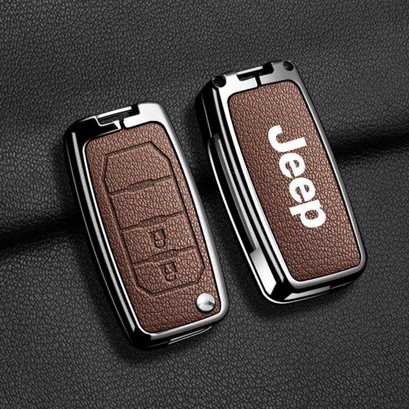 Compatible Jeep Key Case for Compass, Renegade, Cherokee, Grand Commander, Grand Cherokee