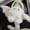 Cute Doll Flying White Rabbit Bat Rabbit Plush Doll with Wings Rabbit In Stock Plush Doll Big Tail