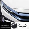 Car Accessories Fit for Honda Civic 10th Gen 2016-2021 Front Bumper Grille Cover Moulding Trim (Carbon Fiber Style) ABS 3 PCS