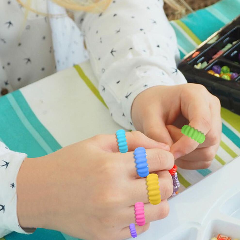 6/12/24/36pcs Sensory Toys Fidget Rings, Finger Anxiety Rings, Textured Sensory Rings Stress Toys, Fun Fidgets for Classroom Prize