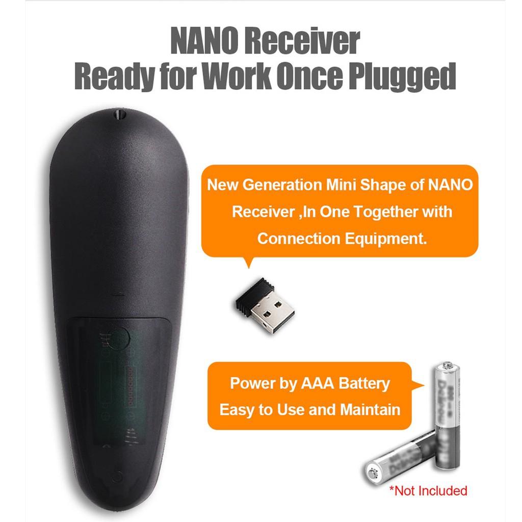 G3033IR 2.4GHz Air Mouse Gyroscope Remote Control Voice Gyroscope Microphone IR for Android tv box