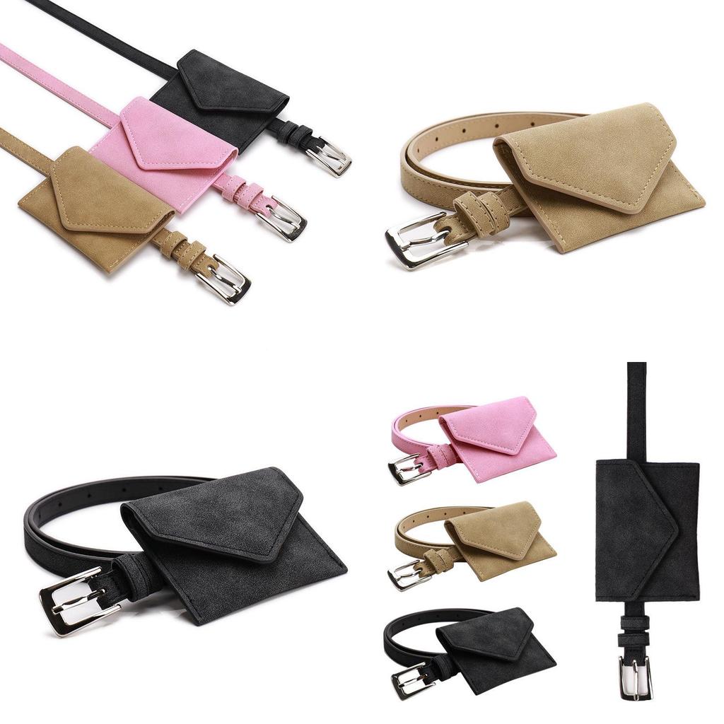 Female Mini Waist Belt Purse With Solid Color Design For Trendy And Sophisticated Style