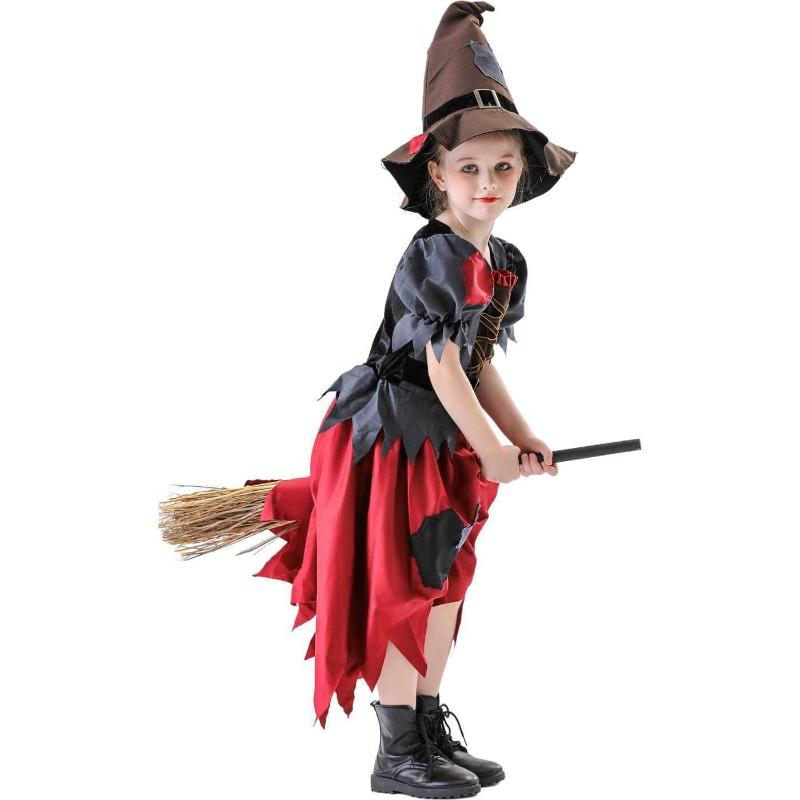 Halloween Carnival Party Little Witch, Little Girl Stage Acting Role-playing Children's Costumes