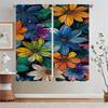 European and American Wind Flowers and Butterflies Kitchen Curtains for Living Room Decoration Home Interior Curtains Blackout