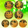 1pcs  Year Of The Goat Souvenir Coins 2027 Zodiac Goat Collectible Coins New Year Gift Goat Metal Crafts Art Display Decor
