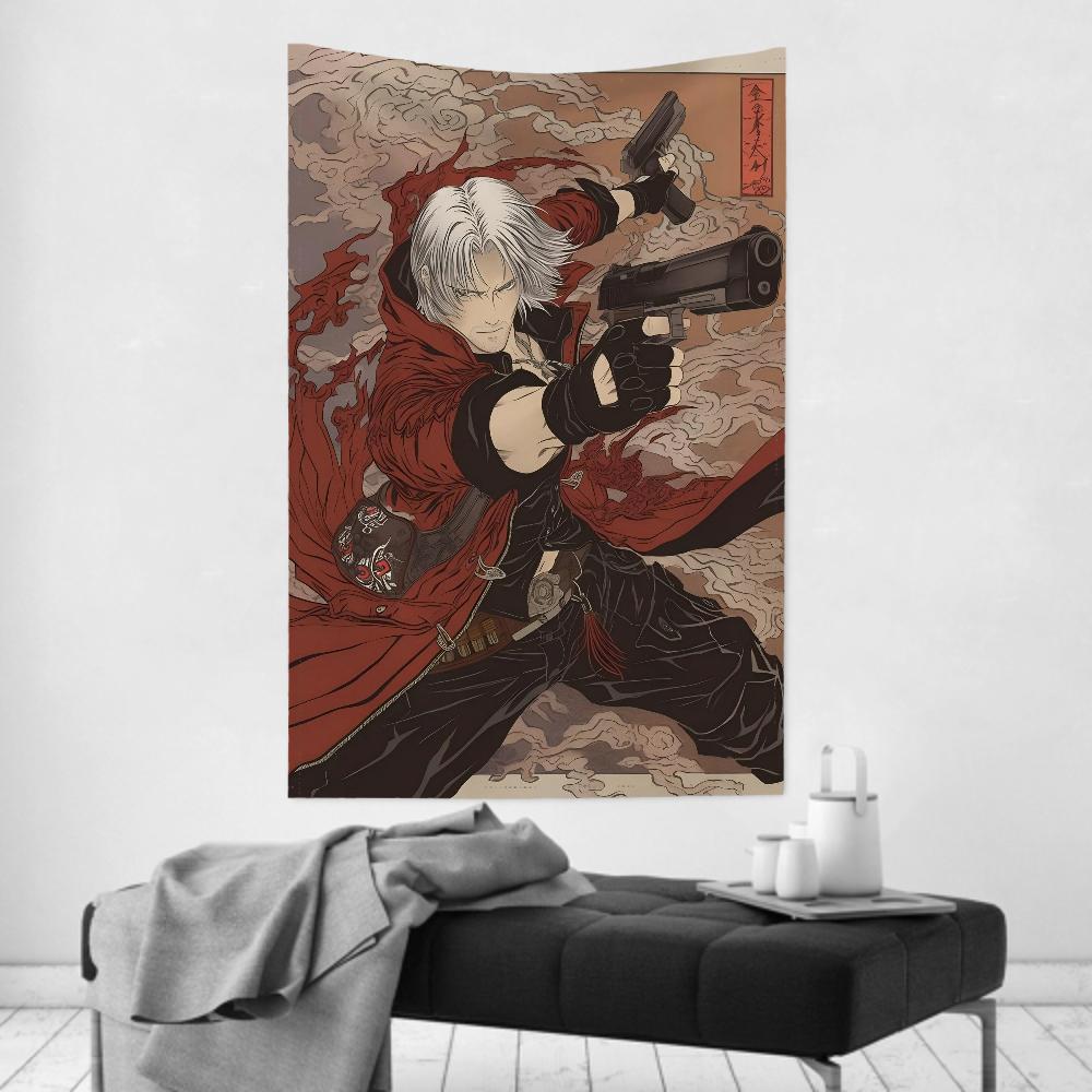 

Game DDevil May Cry Tapestry Room Decor Wall Cloth Party Hanging Background Room Decor Baby Room 74x94cm(29x37in)