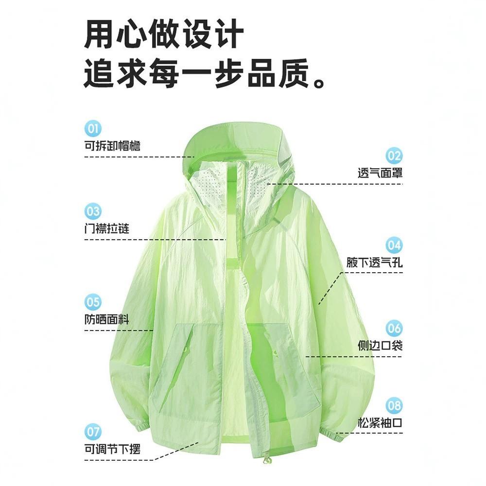Ice silk sunscreen clothing women's 1011 new summer outdoor skin-friendly and breathable anti-ultraviolet light and thin sunscreen clothing jacket