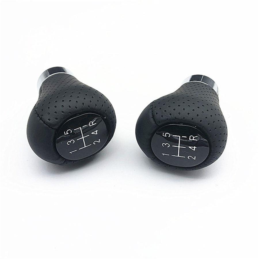 Genuine Leather Gear Shift Knob Lever  For Auto Car Manual 5 Speed Transmission