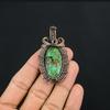 Azurite Malachite Pendant, 999 Copper Wire Wrapped Gemstone Jewelry, Handmade Pendant, For Thanksgiving