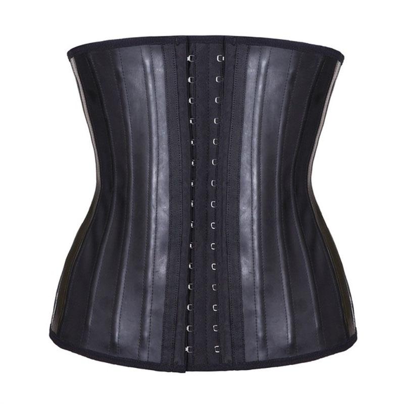 25-Bone Matte Latex Waist Trainer Rubber Shapewear Waist Cincher Sports Abdominal Belt