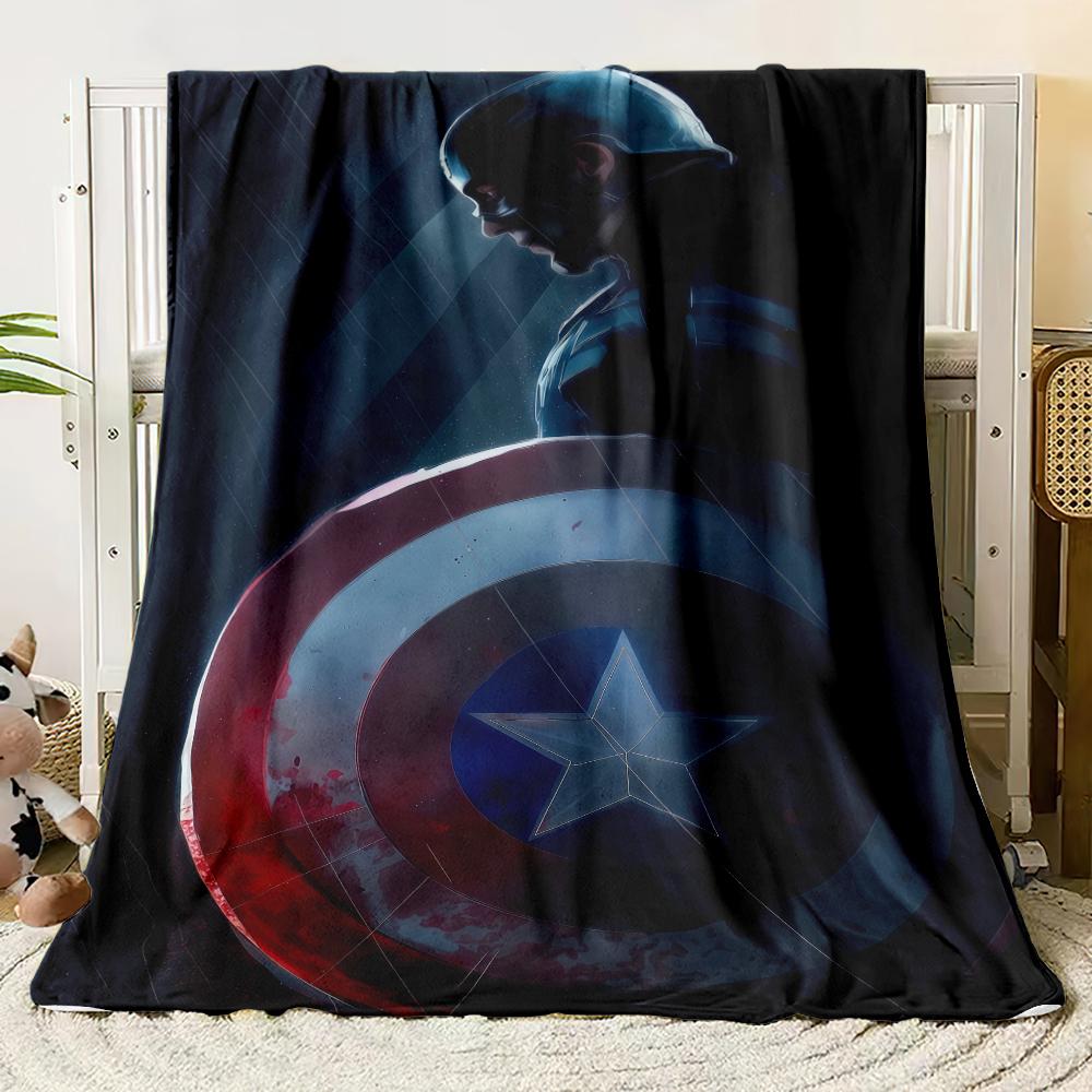 Marvel Flannel thin Blanket Bedroom Living Room Sofa Blanket Student Nap Office Nap Camping Trip Girlfriend Gift