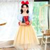 2024 New Children's Day Girls' Performance Dress, Snow White Butterfly Mesh Puff Sleeve Dress