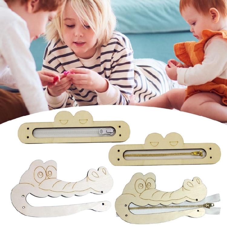 Wood Sensory Boards for Kids Early Learning and Skill Development Zip Children Brain Game Motor Skills