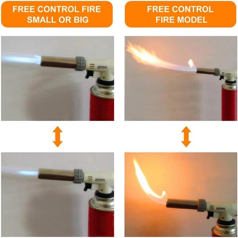 Brenner Kochen Zündautomatik Butangas Schweißbrenner Schweißgasbrenner Flamme Gasbrenner Flammwerfer Gebläse für BBQ Schweißbrenner