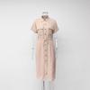 European & American French Summer Luxury Casual Lapel Short-Sleeved Dress for Women