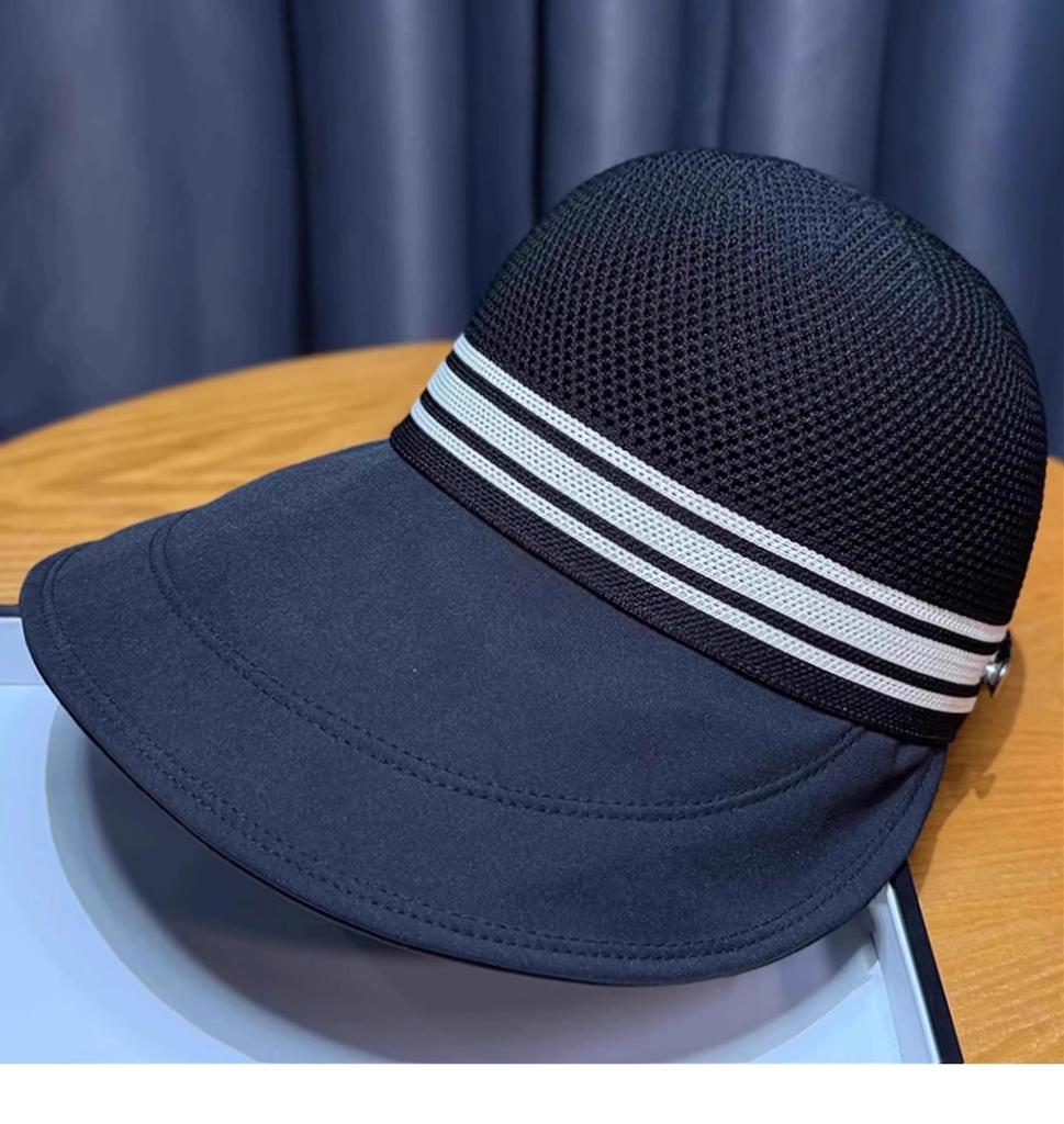 Women's Color Block Breathable Sun Protection Hat with Removable Mask for Summer