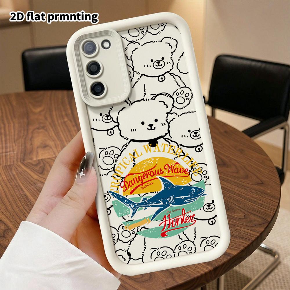 Phone case: 2D flat Samsung Galaxy A34 A35 M05 M06 S20 S22 S21 FE Plus 5G protective case, little shark, Christmas and Halloween gift