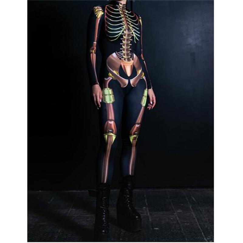 

Хэллоуин Фиолетовый Череп Принт Косплей Парный Комбинезон Унисекс Сексуальный Ужас Зомби Зентай Костюмы Праздничный Вечерний Боди Рейв Кэтсьюты XL