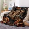 1PC Cute Chameleon  Print FlAannel Blanket, High quality Comfortable for All Seasons, Home Decor, Warmth and Comfort