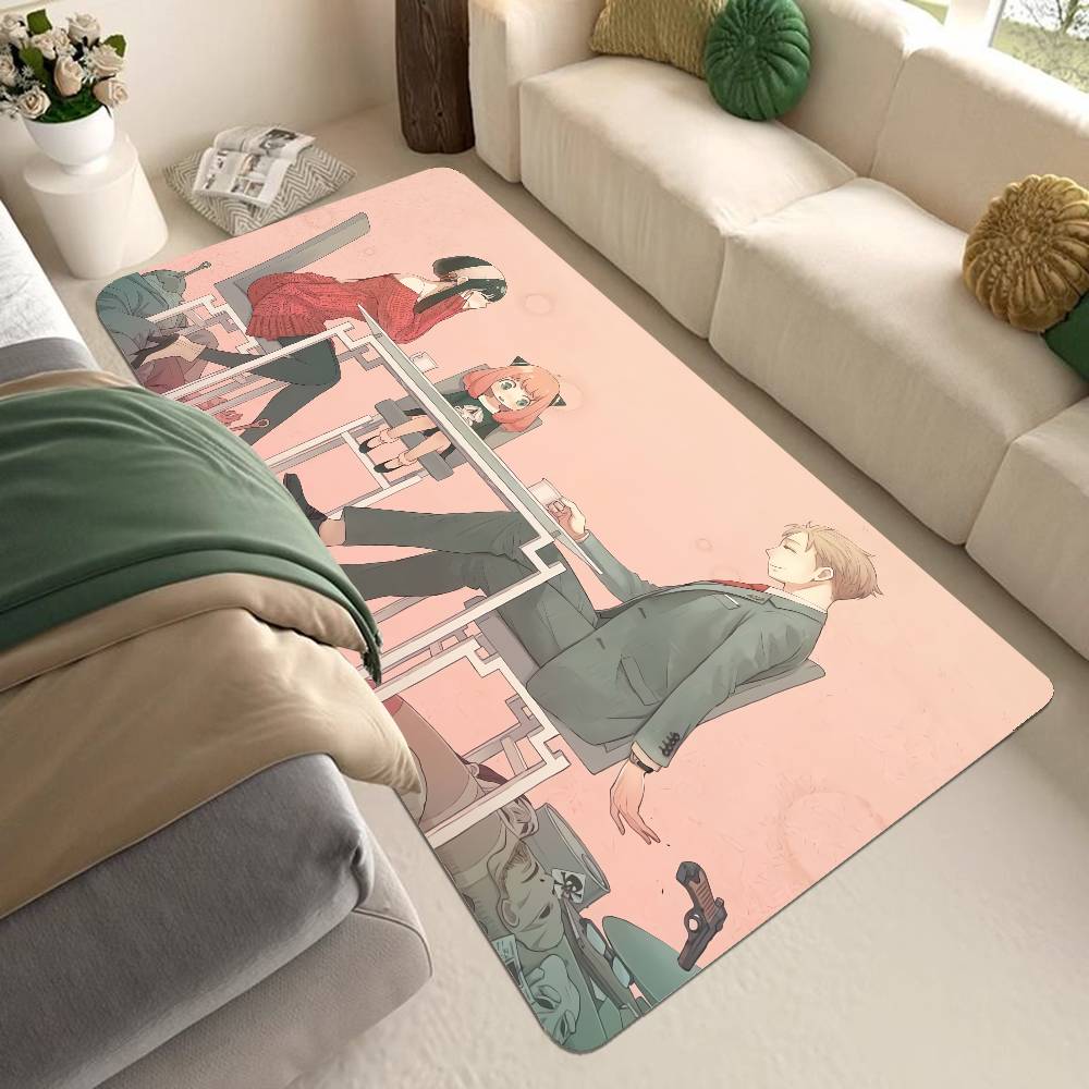 Comedy Anime Spy X Family Kitchen Mat Kids Room Bedroom Decoration Balcony Anti-Slip Doormat Living Room Alfombra