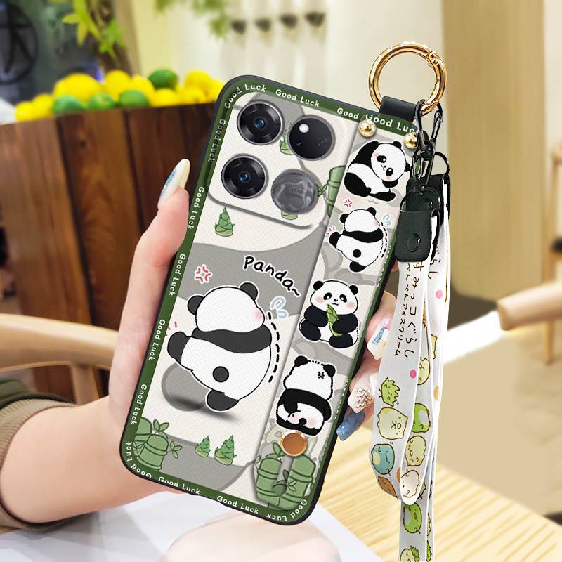 Cute Shockproof Phone Case For OnePlus/1+Ace 5G Racing Edition Cartoon Panda Protective Back Cover Kickstand Anti-knock